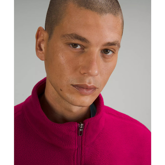 NWT Lululemon Men's Oversized-Fit Fleece Half Zip Sweatshirt Pomegranate Size XL - Picture 3 of 11